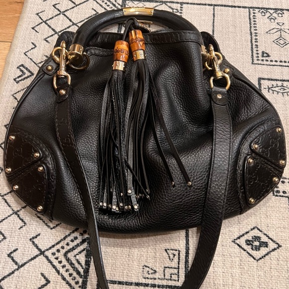 Vintage Tassle Gucci Bamboo crossbody/handbag Hobo - Picture 3 of 11